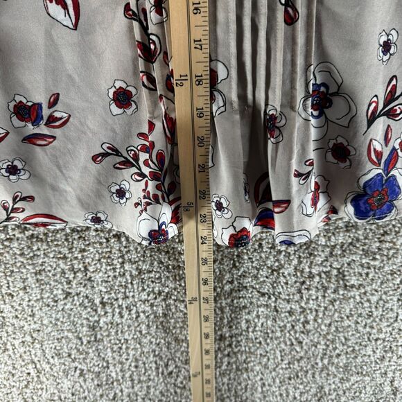 Banana Republic Blouse Womens Small Floral Ruffles Ladies Shirt Long Sleeve - Picture 13 of 14